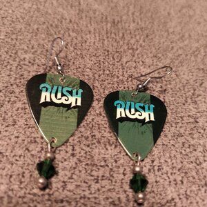 RUSH GUITAR PICK EARRINGS